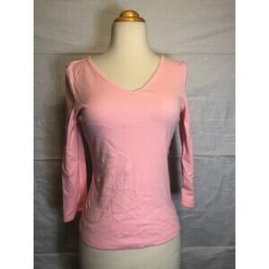 Baby Pink V-Neck Long Sleeve Top Collection Fifty Nine Exclusive Sz XS Barbie